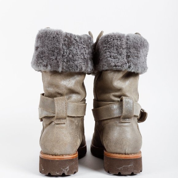 Brunello Cucinelli Shearling Ankle Boots - Picture 10 of 11